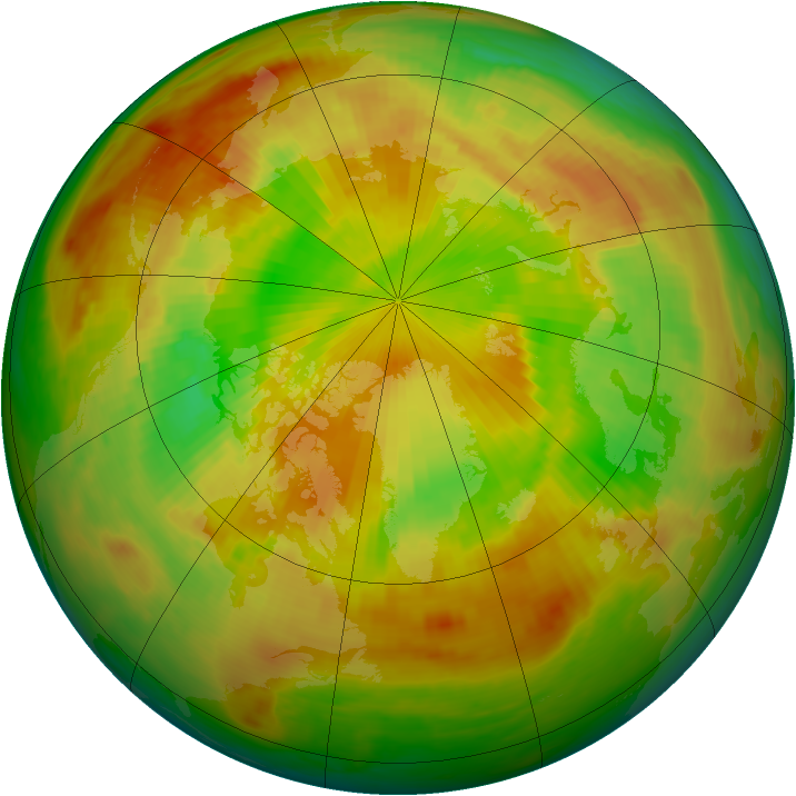 Arctic ozone map for 22 May 1981
